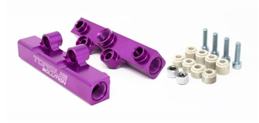 Torque Solution Top Feed Fuel Rails: 02-14 Subaru WRX / 07-18 STI - Purple - Racecraft Industries