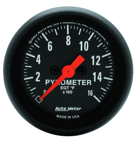 Autometer Z-Series 52mm 0-1600 Def F Full Sweep Electronic Pyrometer Gauge - Racecraft Industries