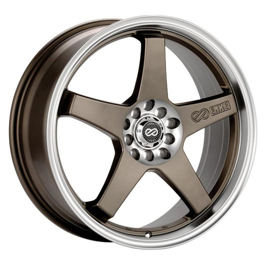 Enkei EV5 17x7 5x100/114.3 38mm Offset 72.6 Bolt DiameterMatte Bronze w/ Machined Lip Wheel - Racecraft Industries