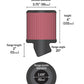 K&N Filter Universal Rubber Round Straight Filter 20 Deg Angled 2-7/16in Flange 3-3/4in OD 4in H - Racecraft Industries