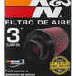 K&N Universal Rubber Filter - Round Tapered 6in Base OD x 3in Flange ID x 6in H - Racecraft Industries