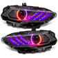 Oracle Lighting 18-23 Ford Mustang Dynamic ColorSHIFT LED Headlights - Black Series SEE WARRANTY - Racecraft Industries