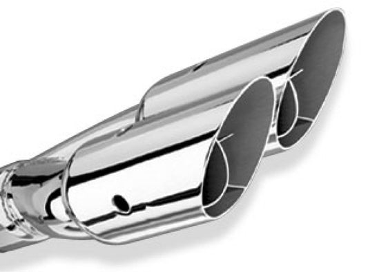 Borla Universal Polished Tip Dual Round Angle-Cut Intercooled (inlet 2 1/2in. Outlet 3in) *NO Return - Racecraft Industries