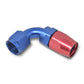 Russell Performance -6 AN Red/Blue 90 Degree Full Flow Hose End - Racecraft Industries
