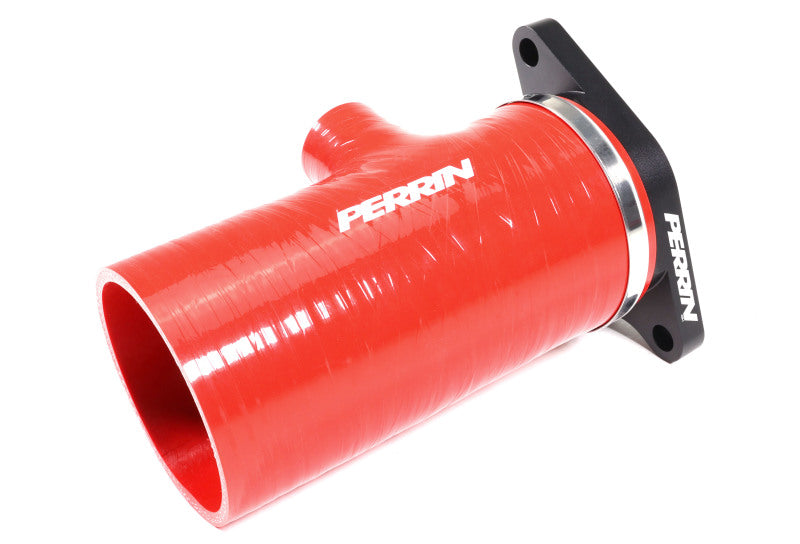 Perrin 2022+ Subaru WRX Red 3in Turbo Inlet Hose w/ Nozzle (Short) - Racecraft Industries