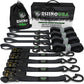 Rhino USA Medium Duty Ratchet Strap Tie-Down 4-Pack (Black) - Racecraft Industries