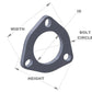 Vibrant 3-Bolt T304 SS Exhaust Flanges (3in I.D.) - 5 Flange Bulk Pack - Racecraft Industries