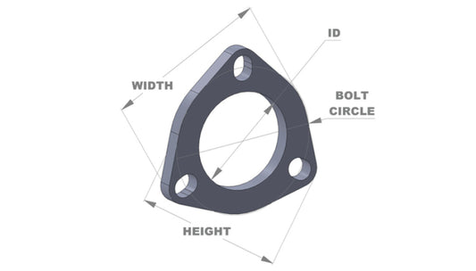 Vibrant 3-Bolt T304 SS Exhaust Flanges (3in I.D.) - 5 Flange Bulk Pack - Racecraft Industries