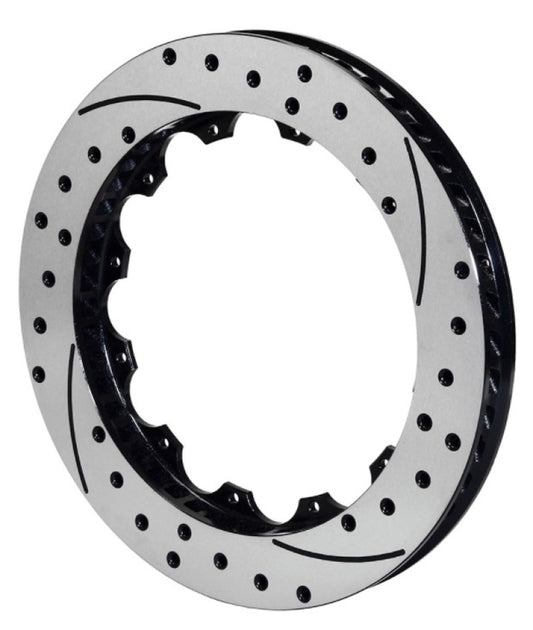 Wilwood Rotor-SV-SRP 72 Iron-RH-BLK-Drill 14.00 x 1.25 - 12 on 8.75in - Racecraft Industries