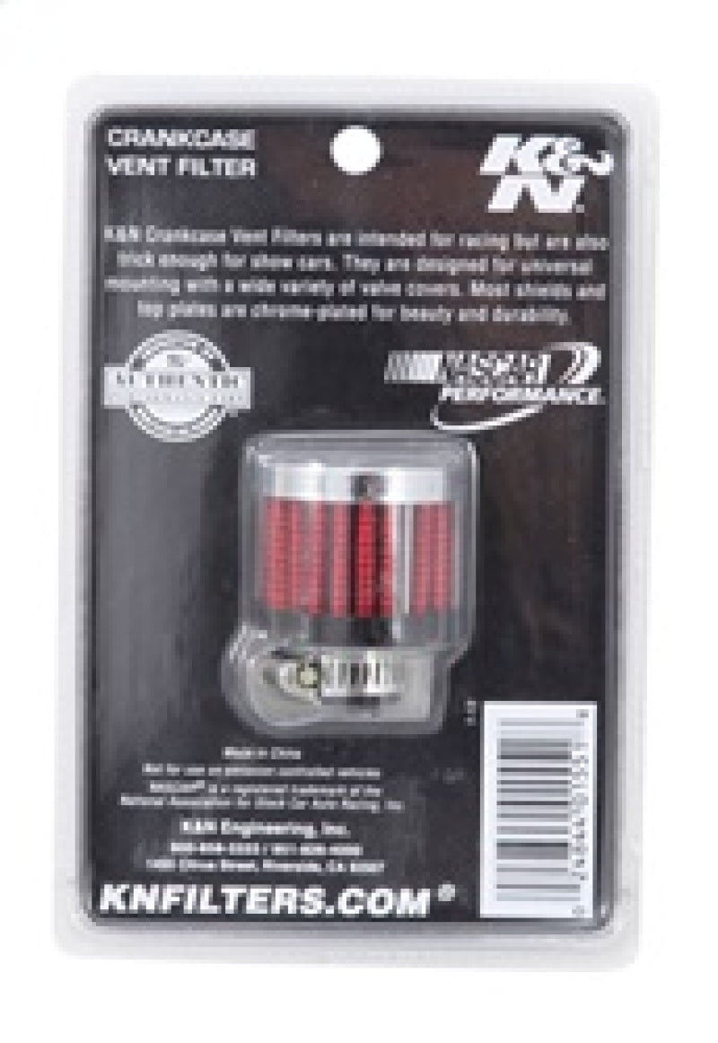 K&N .315/.431 Flange 1 3/8 inch OD 1.5 inch H Clamp On Crankcase Vent Filter - Racecraft Industries