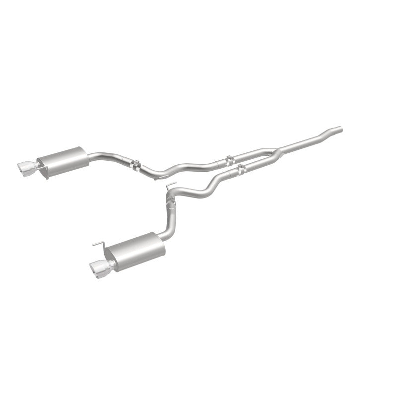 MagnaFlow Cat Back, SS, 2.5in, Street, Dual Split Polished 4.5in Tips 2015 Ford Mustang Ecoboost - Racecraft Industries