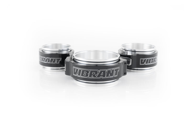 Vibrant 4in O.D. Aluminized HD 2.0 Clamp Assembly - Anodized Black - Racecraft Industries