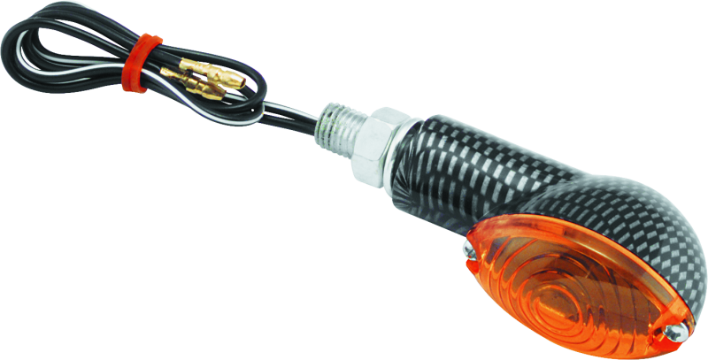 BikeMaster Ministalk Marker Light Oval Carbon/Amber - Racecraft Industries