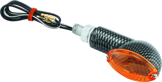 BikeMaster Ministalk Marker Light Oval Carbon/Amber - Racecraft Industries