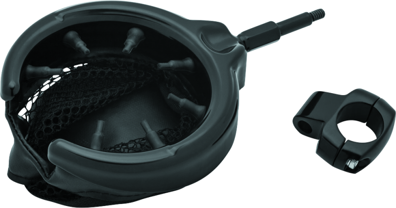 Kuryakyn Drink Holder With Basket 1inch Mount Gloss Black - Racecraft Industries