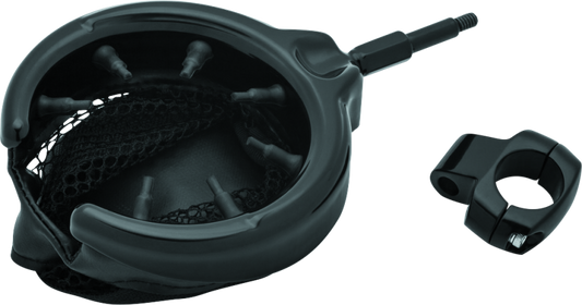 Kuryakyn Drink Holder With Basket 1inch Mount Gloss Black - Racecraft Industries