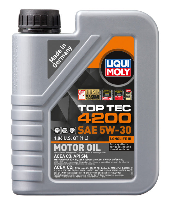LIQUI MOLY 1L Top Tec 4200 New Generation Motor Oil SAE 5W30 - Racecraft Industries