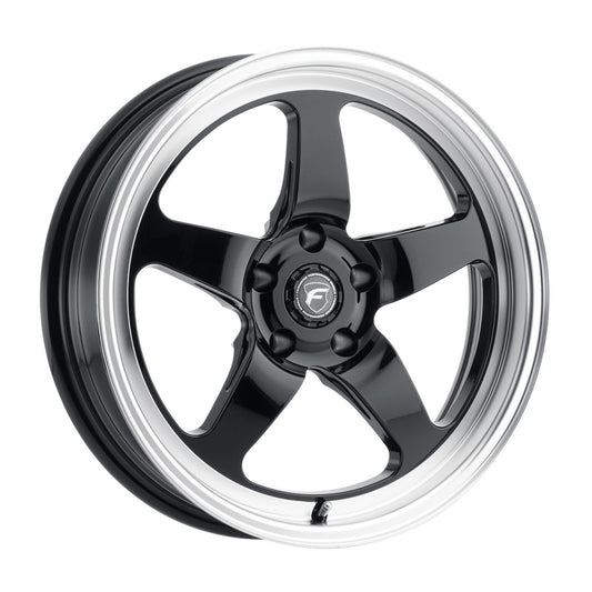 Forgestar D5 Drag 18x8.0 / 5x120 BP / ET15 / 5.125in BS Gloss Black Wheel - Racecraft Industries