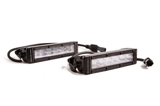 Diode Dynamics 6 In LED Light Bar Single Row Straight SS6 - White Wide Light Bar (Pair) - Racecraft Industries