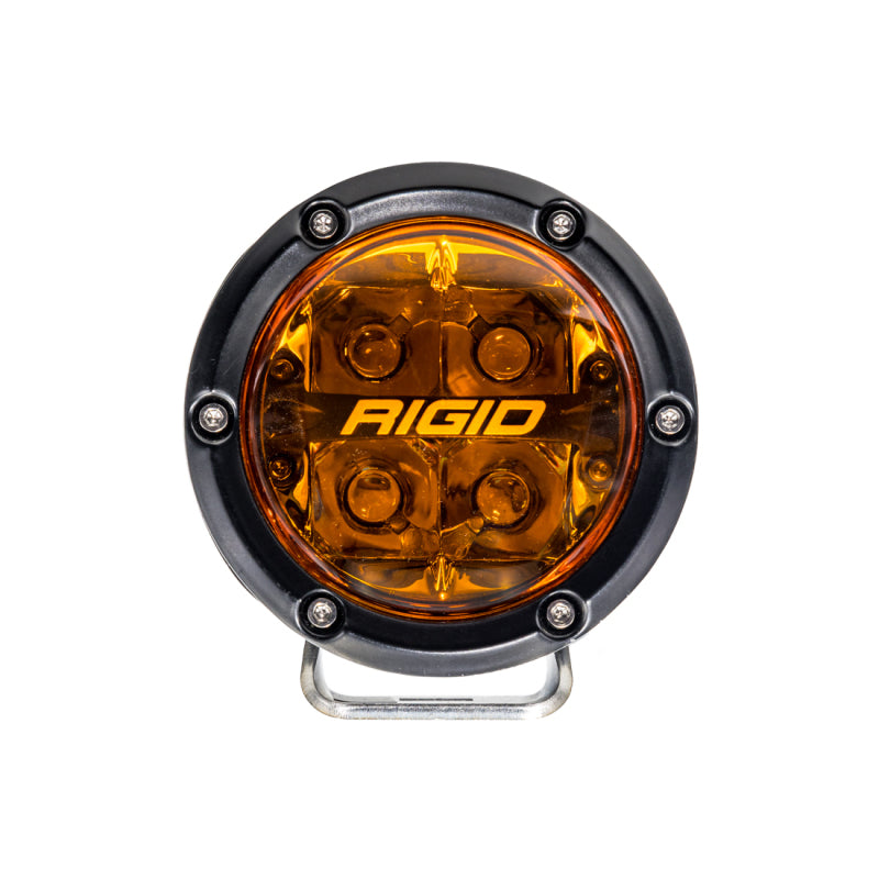 Rigid Industries 360-Series 4in Fog w/ Amber PRO Lens - White (Pair) - Racecraft Industries