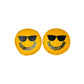KC HiLiTES Retro 6in Round Yellow Vinyl Light Cover w/ Black KC Sunglasses Logo - Racecraft Industries