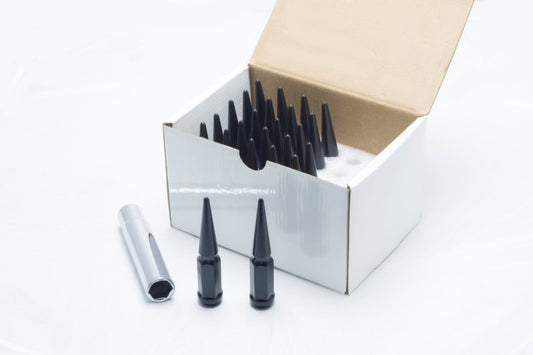 Wheel Mate Spiked Lug Nuts Set of 24 - Black 14x1.50 - Racecraft Industries