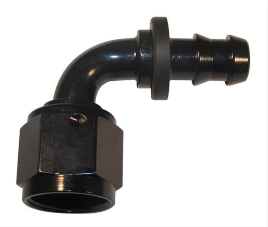 Fragola -10AN Nut x -8AN 90 Degree Push-Lite Hose End For Fuel Cell Conversion - Black - Racecraft Industries