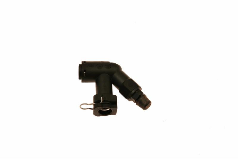 McLeod Fitting Elbow Connector W/Bleed Screw For Wire Clip Male Plug In Fittings - Racecraft Industries