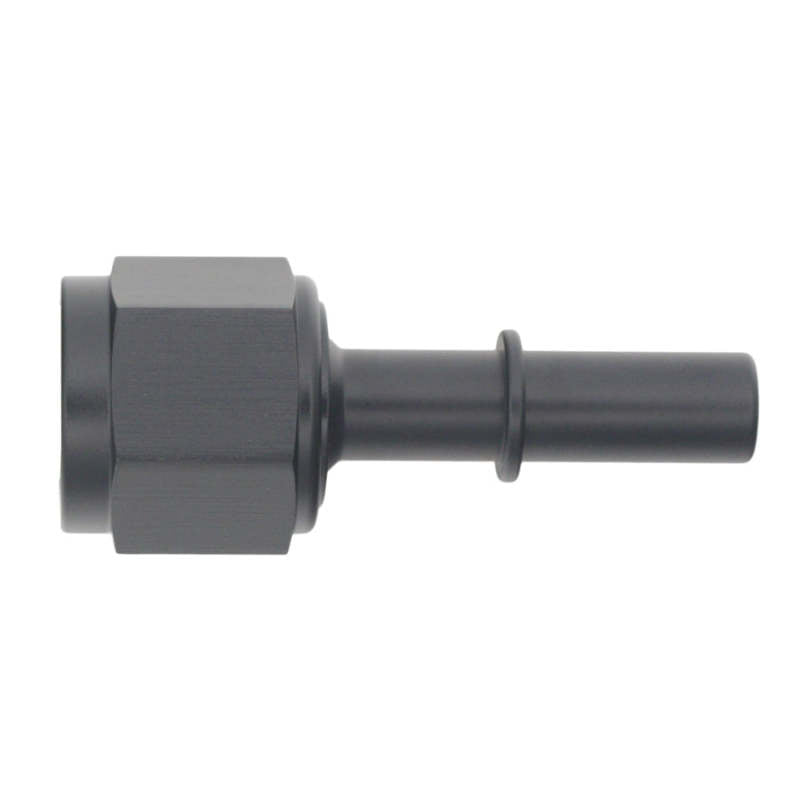DeatschWerks 8AN Female Flare Swivel to 3/8in Male EFI Quick Disconnect - Anodized Matte Black - Racecraft Industries