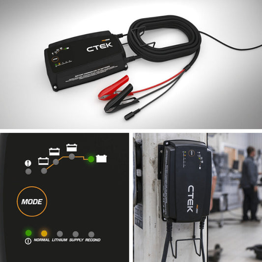 CTEK PRO25SE Battery Charger - 50-60 Hz - 12V - 19.6ft Extended Charging Cable - Racecraft Industries