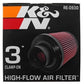 K&N Universal Rubber Filter - Round Tapered 6in Base OD x 3in Flange ID x 6in H - Racecraft Industries