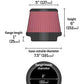 K&N Universal Clamp-On Air Filter 6in FLG / 7-1/2in B / 5in T / 6in H - Racecraft Industries