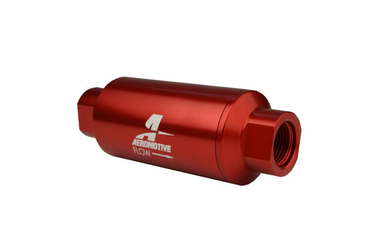 Aeromotive In-Line Filter - AN-10 size - 40 Micron SS Element - Red Anodize Finish - Racecraft Industries