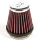 K&N Universal Chrome Filter 1 15/16 inch FLG / 3 inch Base / 2 inch Top / 3 inch Height - Racecraft Industries