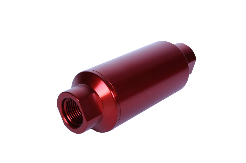 Aeromotive In-Line Filter - (AN-10) 10 Micron Microglass Element Red Anodize Finish - Racecraft Industries
