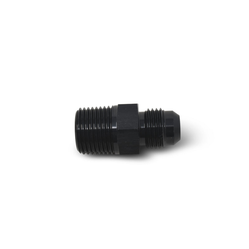 Russell Performance -8 AN to 3/8in NPT Straight Flare to Pipe (Black) - Racecraft Industries