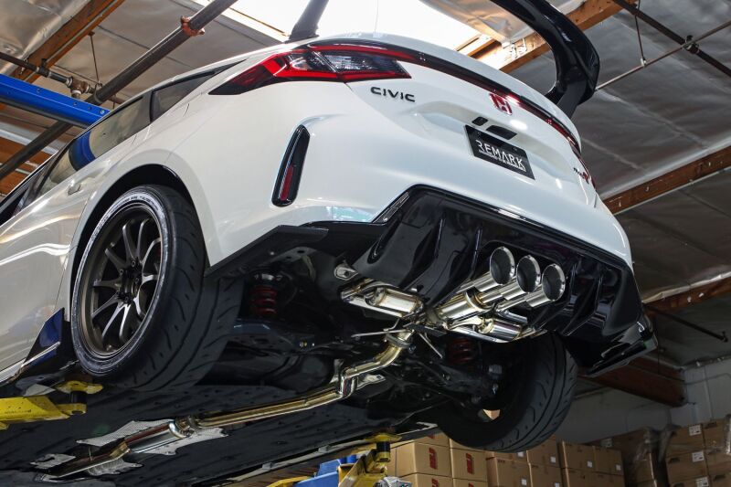 Remark 2023+ Honda Civic Type-R (FL5) Triple Tip Catback Exhaust w/ Triple Tip & Front Pipe - Racecraft Industries
