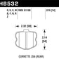 Hawk 06-10 Chevy Corvette (OEM Pad Design) Rear HPS Sreet Brake Pads - Racecraft Industries