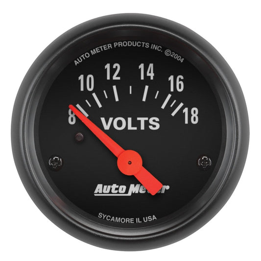Autometer Z-Series 52mm 8-18 Volts Volmeter Gauge - Racecraft Industries