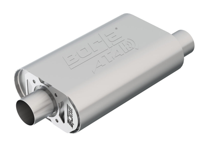 Borla CrateMuffler SBC Hot 350/383 2.5 inch Offset/Center 14in x 4.35in x 9in Oval Atak Muffler - Racecraft Industries