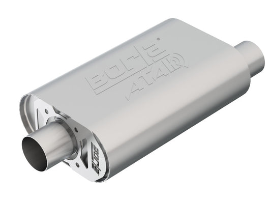 Borla CrateMuffler SBC Hot 350/383 2.5 inch Offset/Center 14in x 4.35in x 9in Oval Atak Muffler - Racecraft Industries