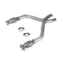 BBK 11-14 Mustang 3.7 V6 Short Mid X Pipe With Catalytic Converters 2-1/2 For BBK Long Tube Headers - Racecraft Industries