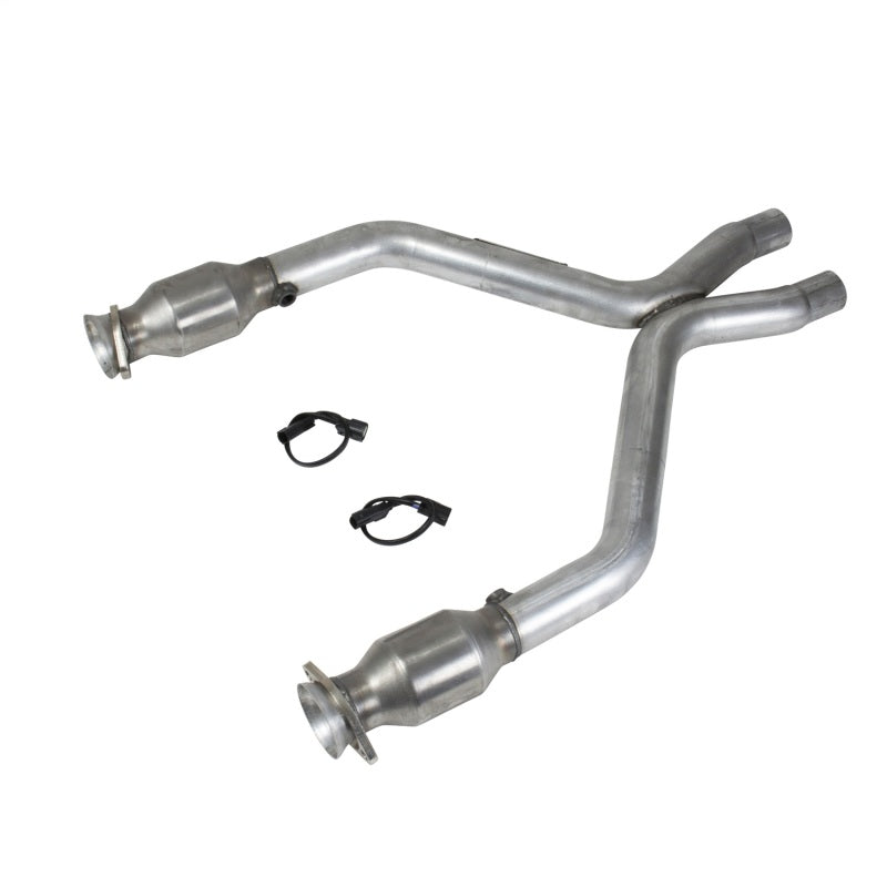 BBK 11-14 Mustang 3.7 V6 Short Mid X Pipe With Catalytic Converters 2-1/2 For BBK Long Tube Headers - Racecraft Industries