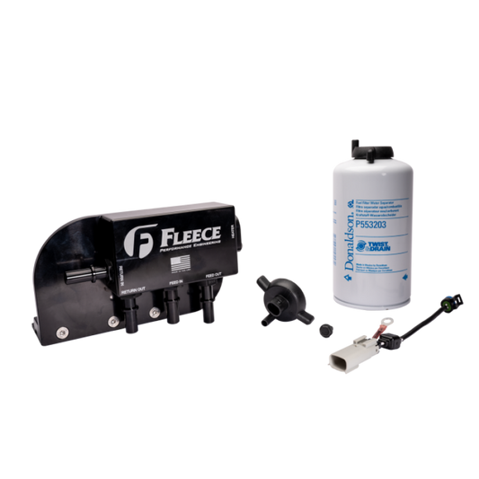 Fleece Performance 17-24 Ford F250-550 Powerstroke Under Bed Fuel Filter Assembly - Racecraft Industries