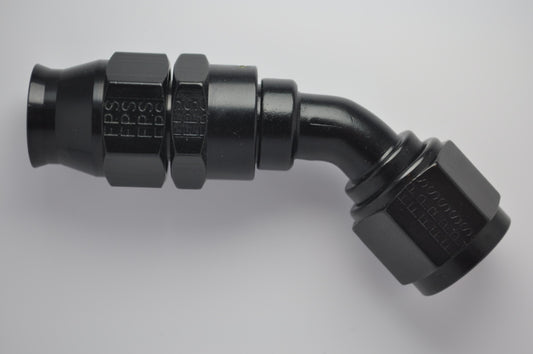 Fragola -10AN Real Street x 45 Degree Hose End Black For PTFE Hose - Racecraft Industries