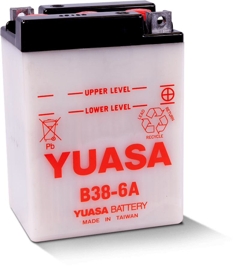 Yuasa B38-6A Conventional 6-Volt Battery - Racecraft Industries