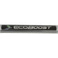 Ford Racing Black/Silver EcoBoost Emblem 3-1/2in x 9/16in - Set of 2 - Racecraft Industries