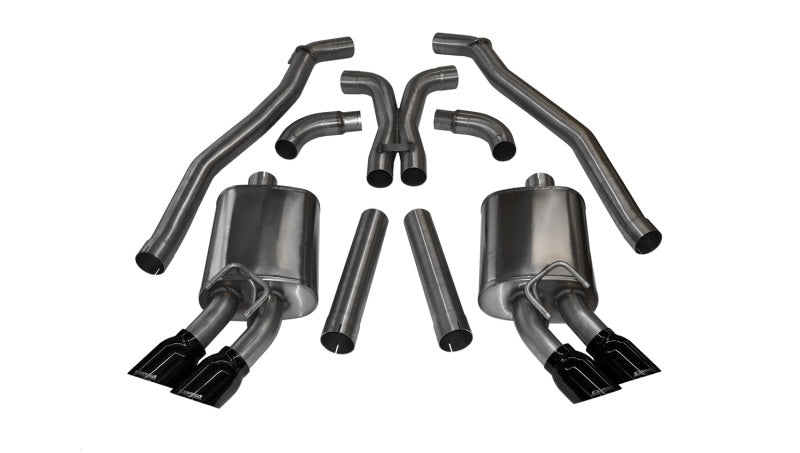 Corsa 2012-2015 Chevrolet Camaro Coupe ZL1 6.2L V8 Black Sport Cat-Back + XO Exhaust - Racecraft Industries
