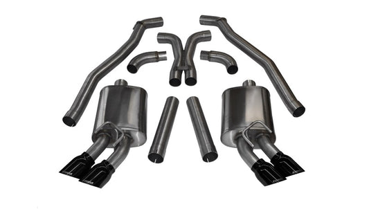 Corsa 2012-2015 Chevrolet Camaro Coupe ZL1 6.2L V8 Black Sport Cat-Back + XO Exhaust - Racecraft Industries