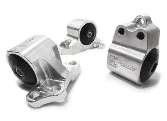 Innovative 92-95 Civic B/D Series Silver Aluminum Mounts Solid Bushings (3 Bolt) - Racecraft Industries